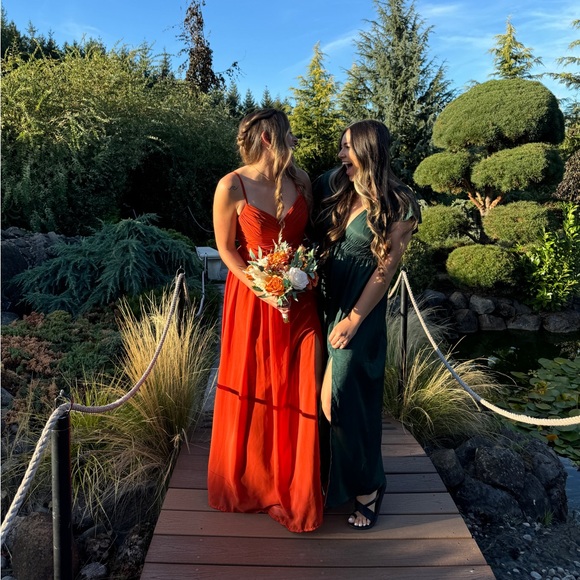 AZAZIE ALIA
Paprika A-Line Pleated Chiffon Dress - Picture 12 of 12